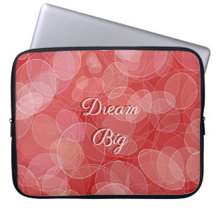 Bokeh style red gradient texture laptop sleeve