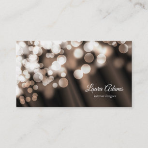 Bokeh style silk texture. Text. Business Card