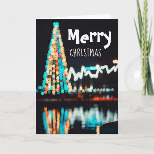 Bokeh Tree Lights, Christmas Greeting Card