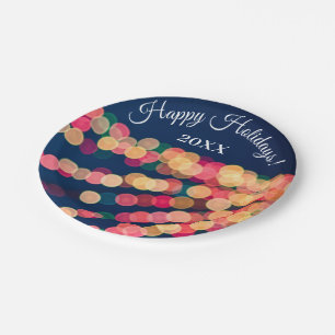 Bokeh Tree Lights, Christmas Paper Plate