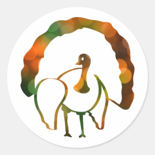 Bokeh Turkey Classic Round Sticker