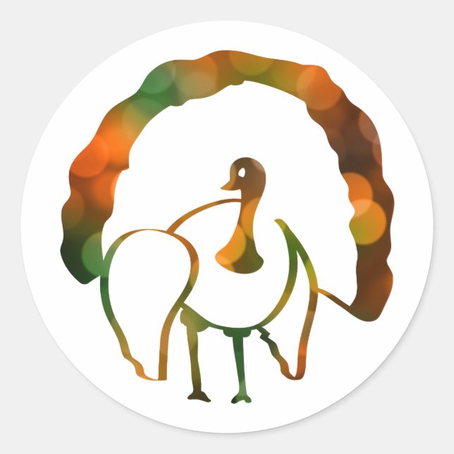 Bokeh Turkey Classic Round Sticker (Front)