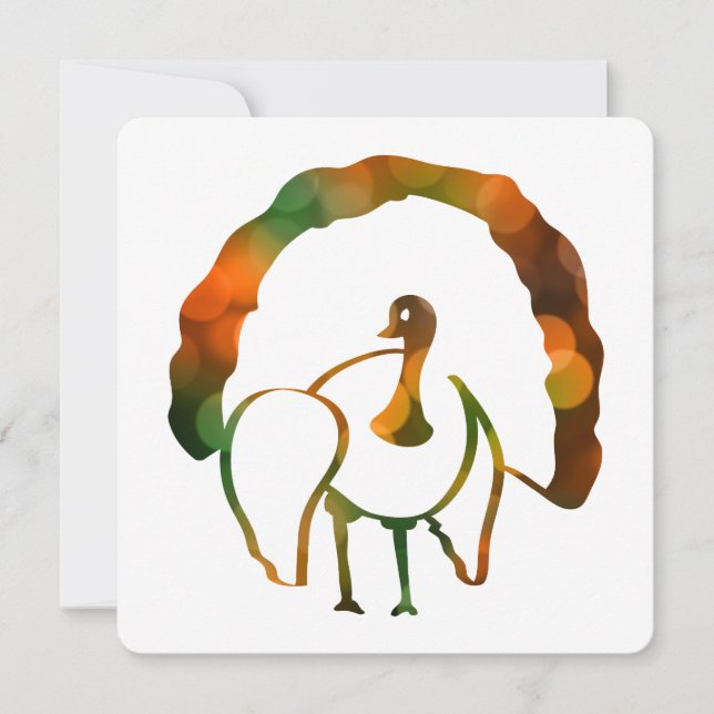 Bokeh Turkey Invitation (Front)