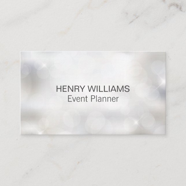 Bokeh | Wedding Event Planner | Catering Business Card (Front)
