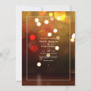 Bokeh Wedding Invitation