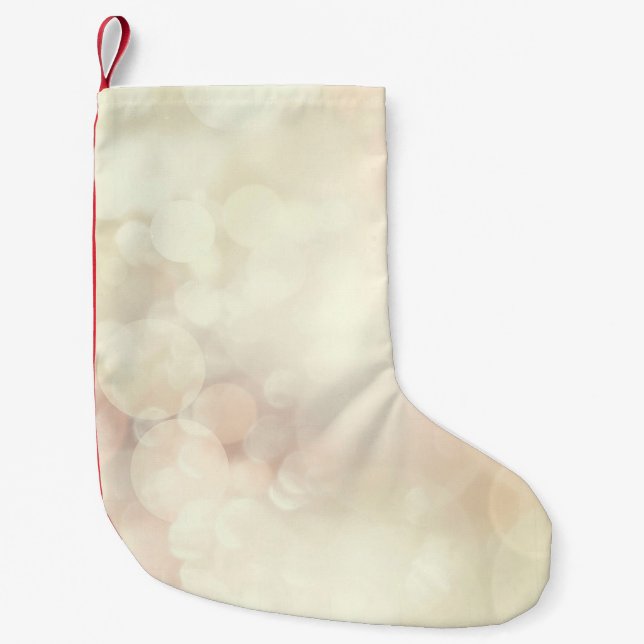 Bokeh white background texture small christmas stocking (Front)