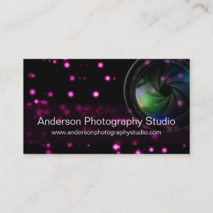 Bokeh & Zoom Lens Photographer Business Card D15