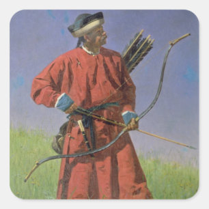 Bokharan Soldier , 1873 Square Sticker