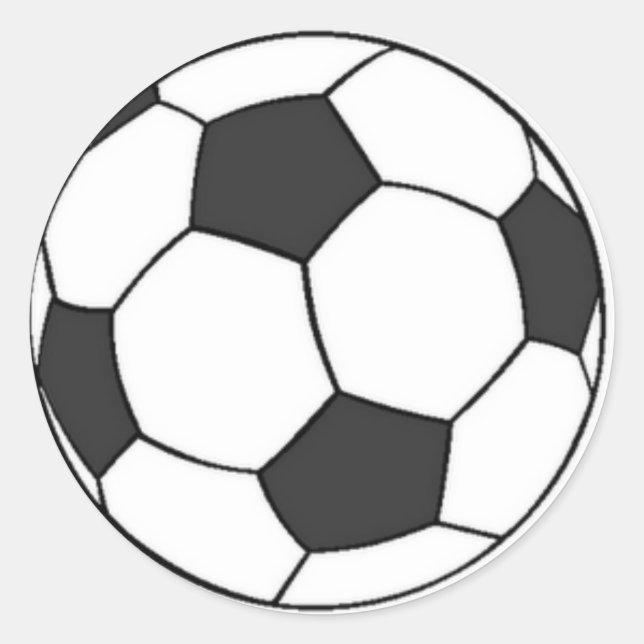 Bola preta e branca classic round sticker (Front)