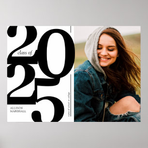 Bold 2025 Photo Graduation Party Poster