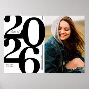 Bold 2025 Photo Graduation Party Poster