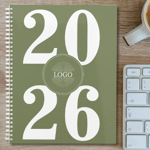 Bold 2026 Logo White Sage Green Planner