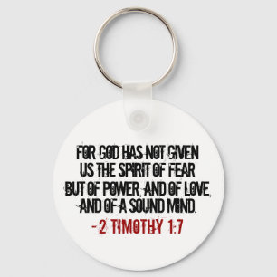 Bold 2 Timothy 1:7 Key Ring