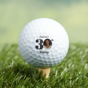 Bold 30th Birthday Party Photo  Golf Balls