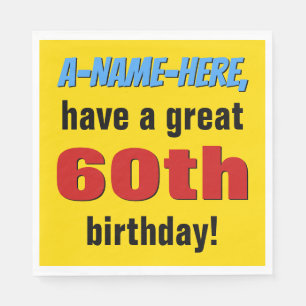 Bold 60th Birthday Paper Napkins