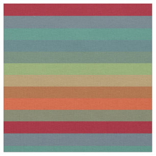 Bold 70s Fiesta Retro Stripe Pattern Fabric