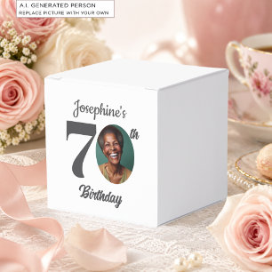 Bold 70th Birthday Party Photo Favour Box