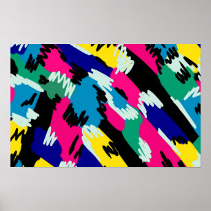 Bold Abstract Art in Primary Colors  Poster