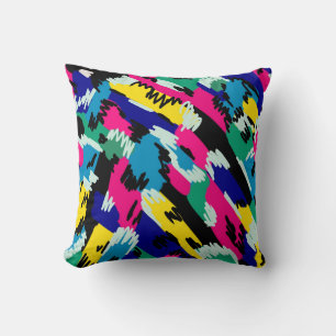 Bold Abstract Art in Primary Colours Cushion