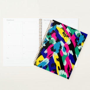 Bold Abstract Art in Primary Colours Planner