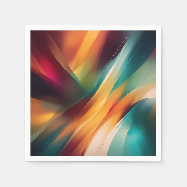 Bold Abstract Brush Stroke Napkin (Front)