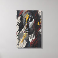 Bold Abstract Expressionist Portrait Modern Art