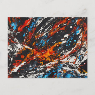 Bold Abstract Fiery Postcard