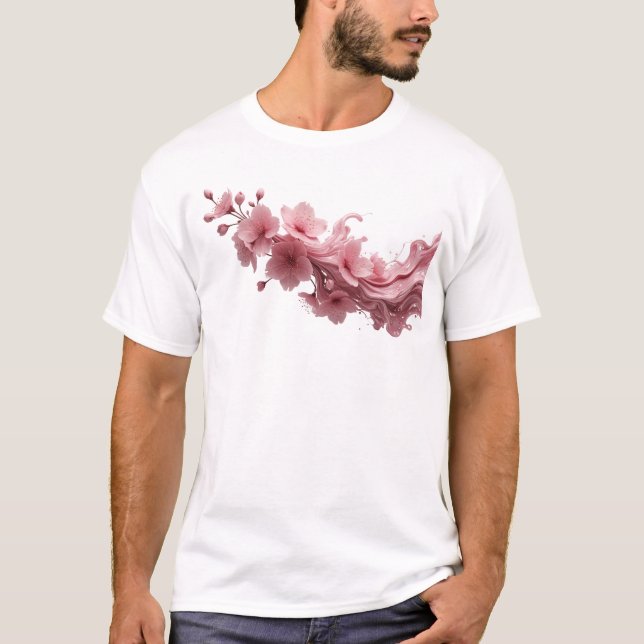 Bold ABSTRACT FLOWER Design Creation T-Shirt (Front)