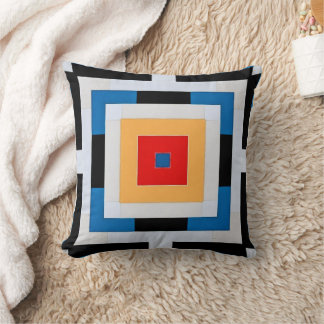 Bold Abstract Geometric Rectangle Symmetry Cushion