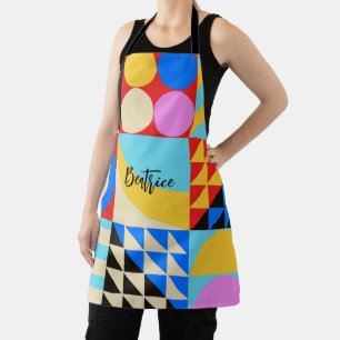 Bold Abstract Modern Geometric Customised Apron