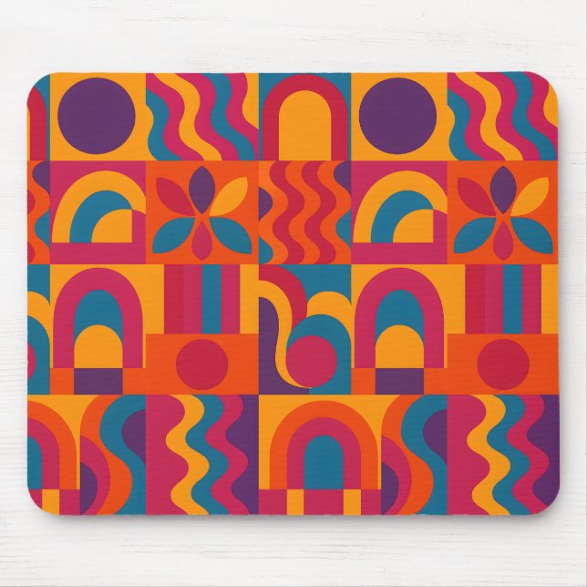 Bold Abstract Mousepad – Fireflow Pattern (Front)