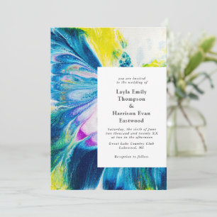 Bold abstract painted background invitation