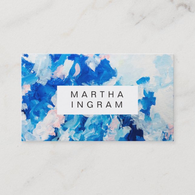 Bold abstract painting design  business card (Front)
