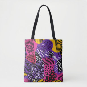 Bold Abstract Pattern Tote Bag Vibrant Modern