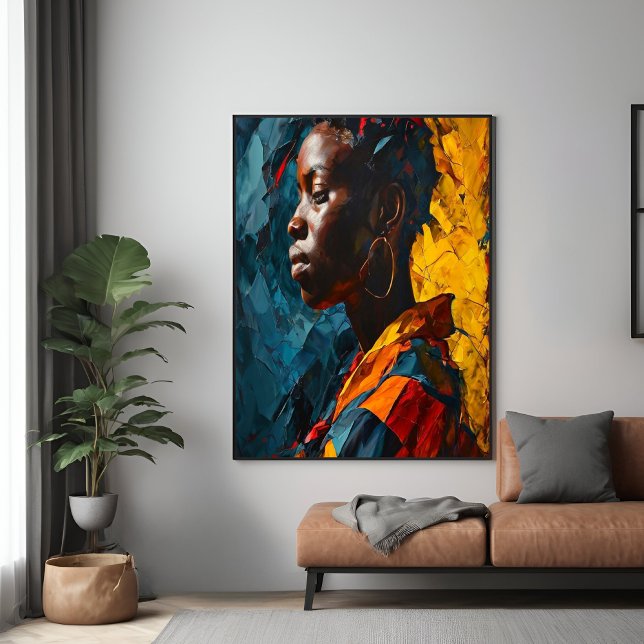 Bold Abstract Portrait Vibrant Expressionism Art Poster (Creator Uploaded)