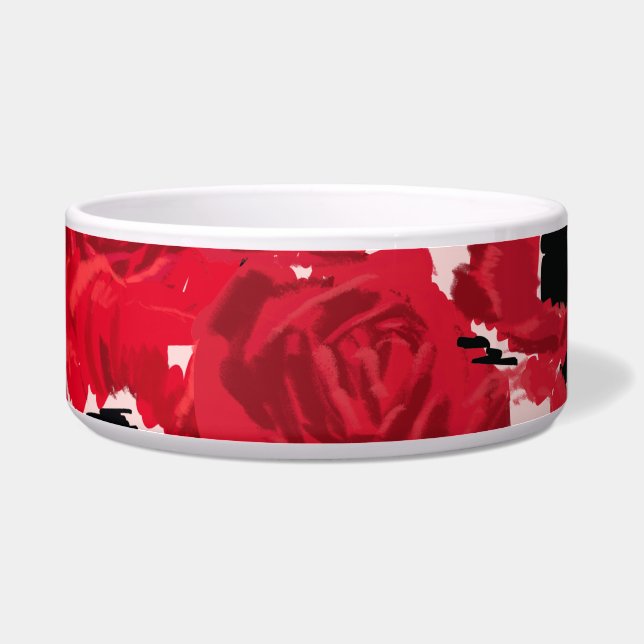 Bold Abstract Roses and Pretty Poppies Pet (Right)
