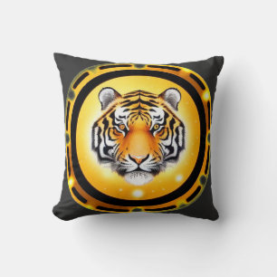Bold Abstract Tiger Cushion