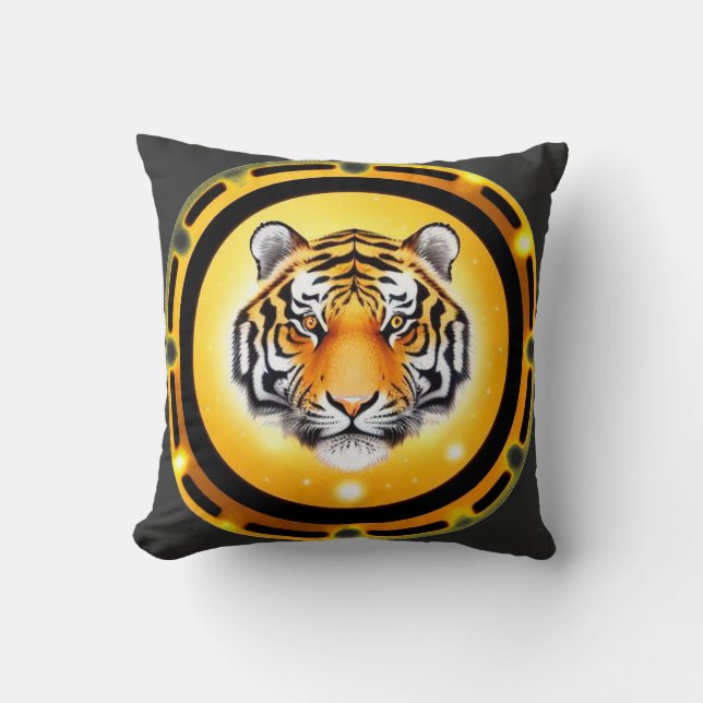 Bold Abstract Tiger Cushion (Front)