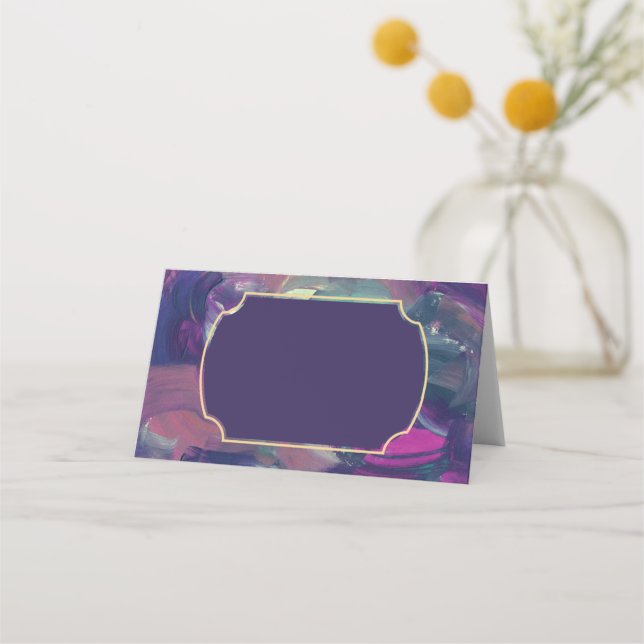 Bold Acrylic Painting Place Card (Front)