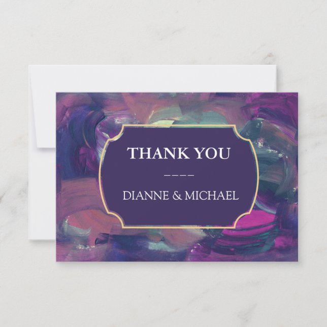 Bold Acrylic Painting Thank You Card (Front)