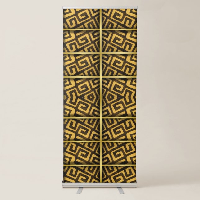 Bold African Tribal Pattern Wrapping Paper Retractable Banner (Front)