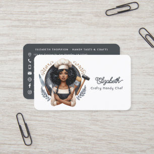 Bold Afro Glam Crafting Business Branding Business Card