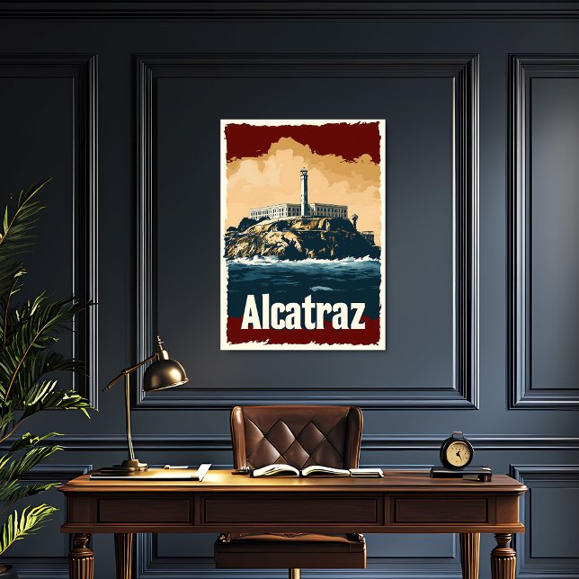 Bold Alcatraz Vintage Travel Poster (Creator Uploaded)