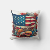 Bold American Flag Pillow – Iconic USA Design