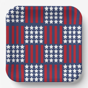 Bold American Spirit Stars & Stripes Celebration Paper Plate