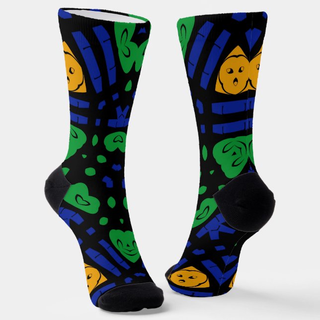 bold and beautiful socks (Angled)