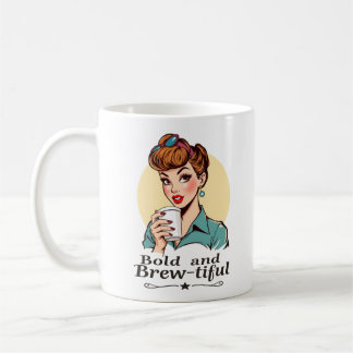 Bold and Brew-tiful Glamourous Retro Coffee Mug