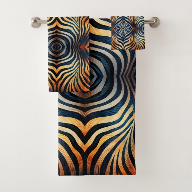 Bold and Bright Colourful Zebra Pattern Towel (Insitu)
