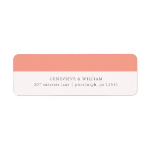 Bold and Bright Coral Return Address Label