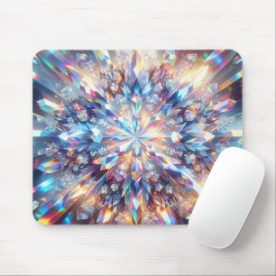 Bold and Bright Holographic Crystal Mouse Mat